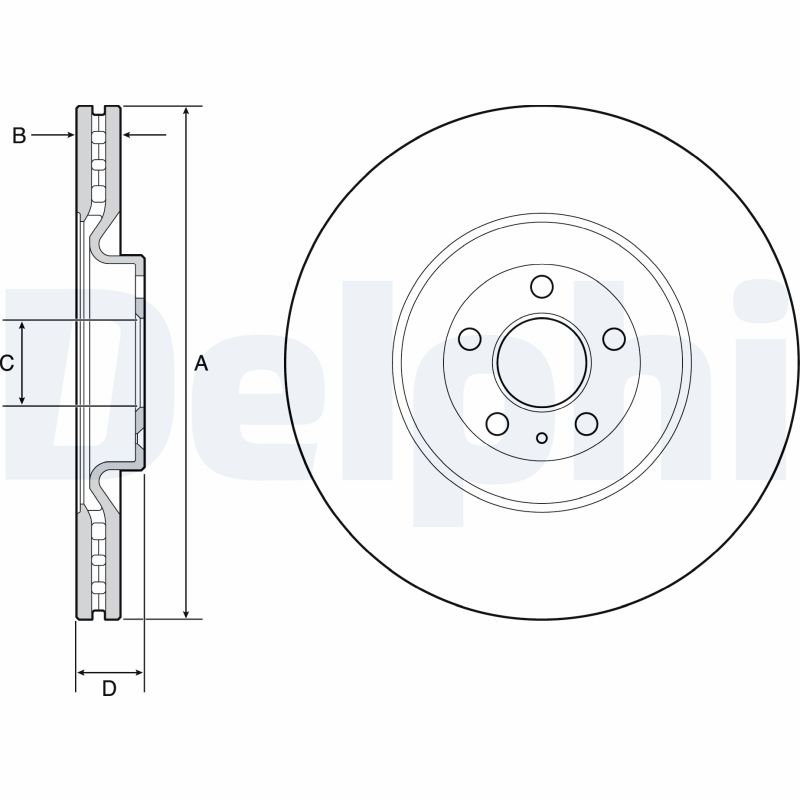 DELPHI Bremseskive BG9233C 366mm 30mm for VOLVO ASIA VOLVO