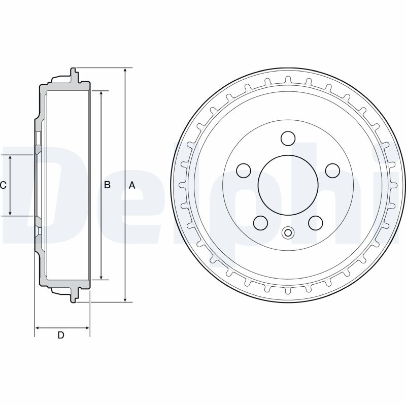 DELPHI Bremsetromle bf563 for SKODA
