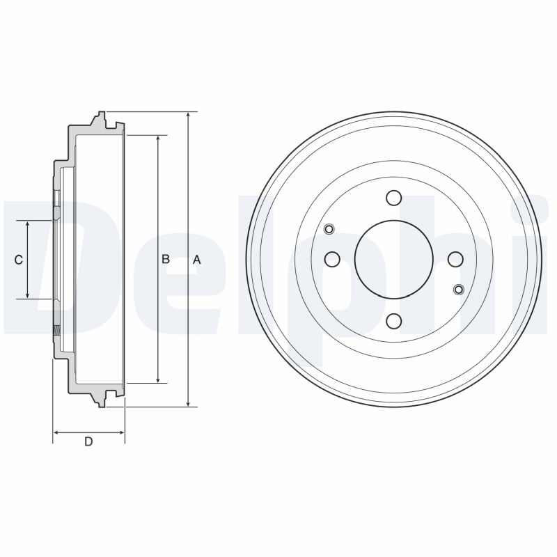 DELPHI Bremsetromle bf632 for PEUGEOT
