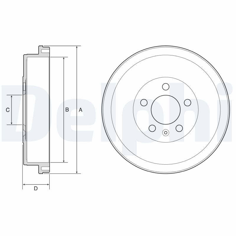 DELPHI Bremsetromle bf634 for SKODA