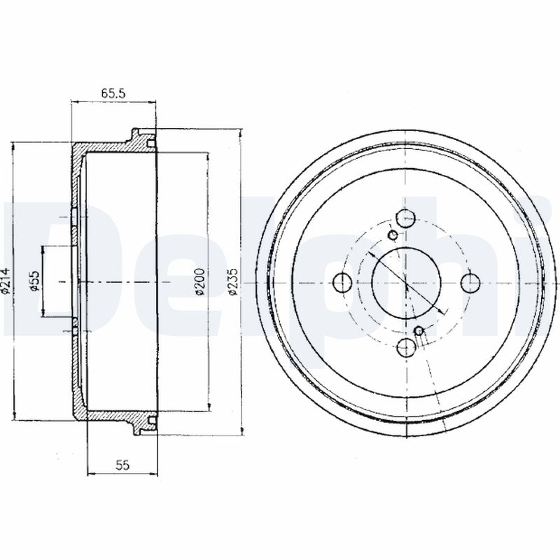 DELPHI Bremsetromle bf278 for TOYOTA