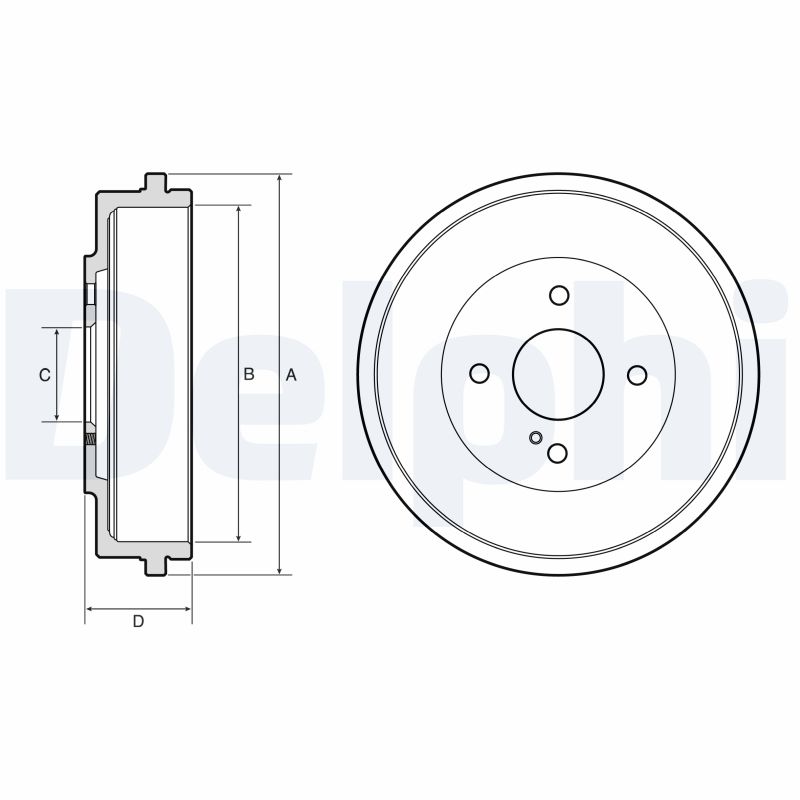 DELPHI Bremsetromle BF666 for FORD