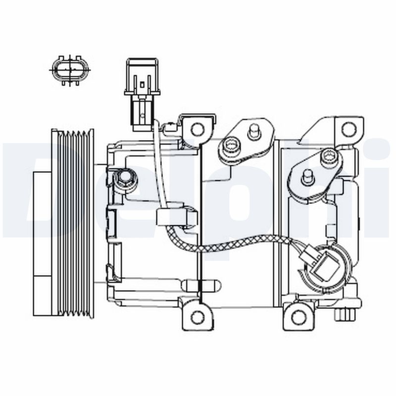 DELPHI Kompressor, klimaanlæg CS20518 for HYUNDAI KIA