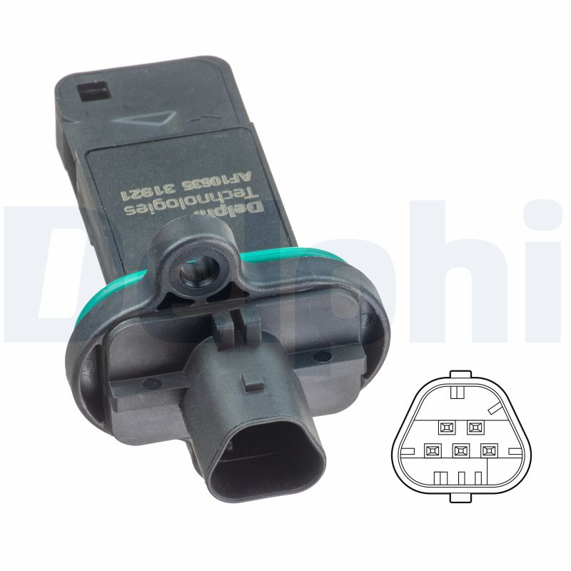 DELPHI Luftmængdesensor AF10635-12B1 for OPEL VAUXHALL CHEVROLET