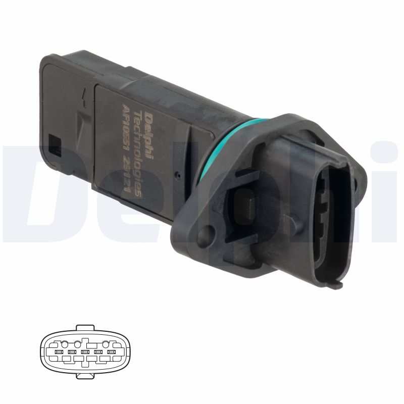 DELPHI Luftmængdesensor AF10551-12B1 for PORSCHE