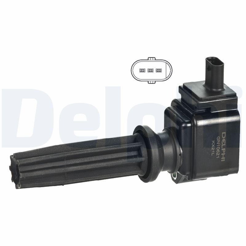 DELPHI Tændspole gn1062112b1 for FORD USA FORD VOLVO FORD ASIA & OCEANIA FORD (CHANGAN) JAGUAR LINCOLN LAND ROVER ISUZU (QINGLING)