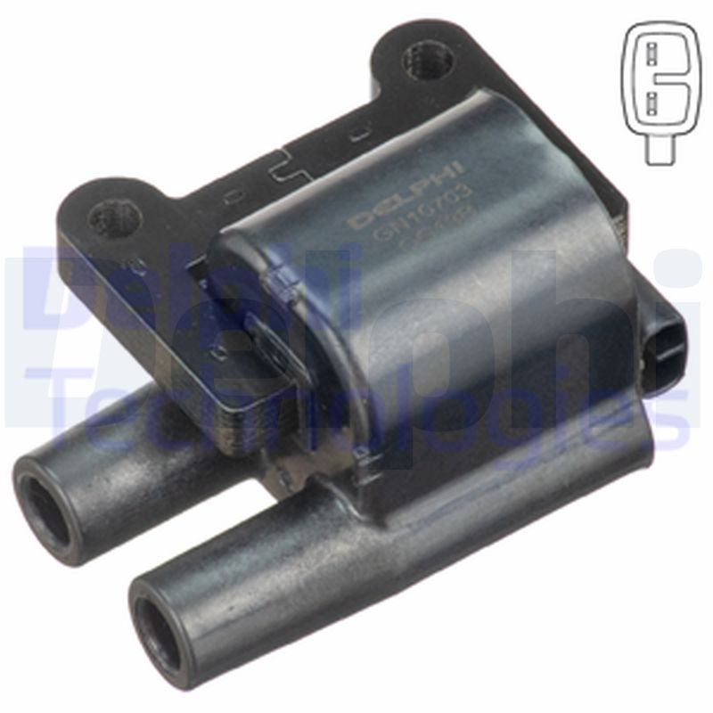 DELPHI Tændspole gn1070312b1 for KIA
