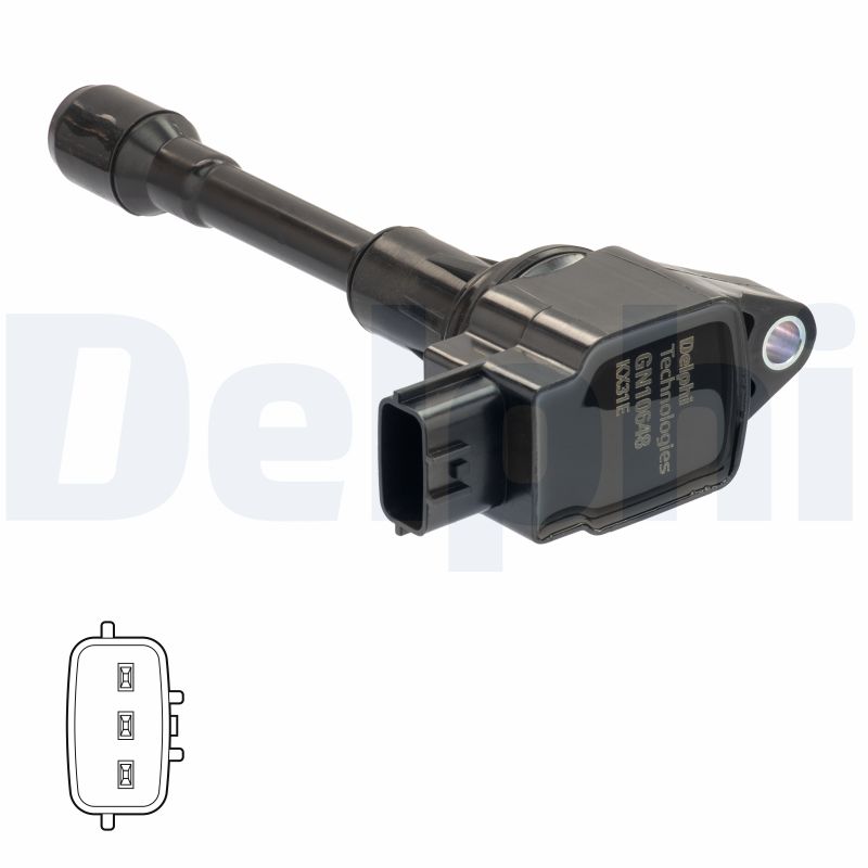 DELPHI Tændspole gn1064812b1 for VENUCIA NISSAN (DFAC)
