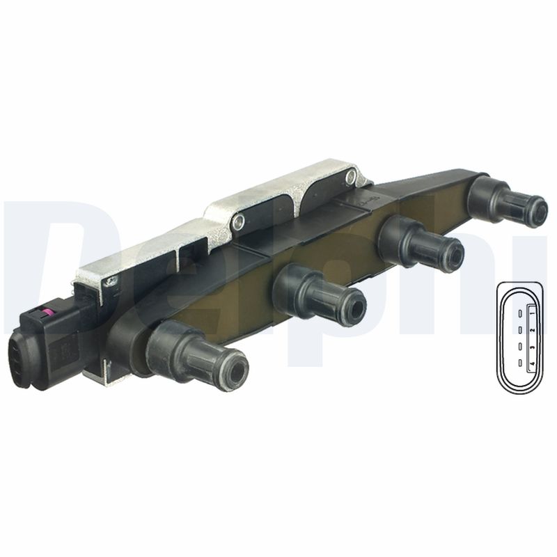 DELPHI Tændspole ce2002912b1 for VW SKODA