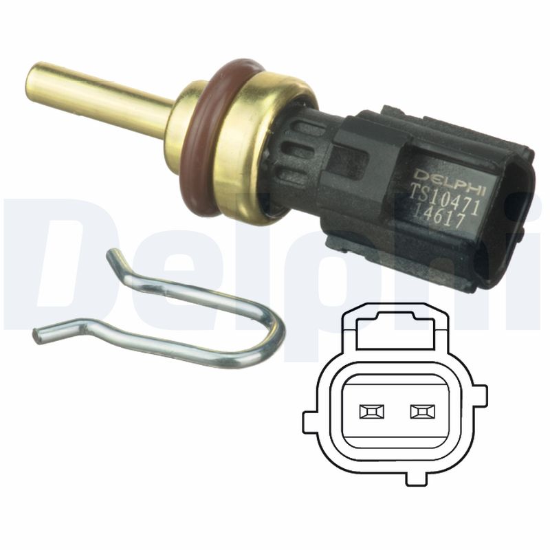 DELPHI Sensor, kølevæsketemp. ts10471 for FORD VOLVO LAND ROVER
