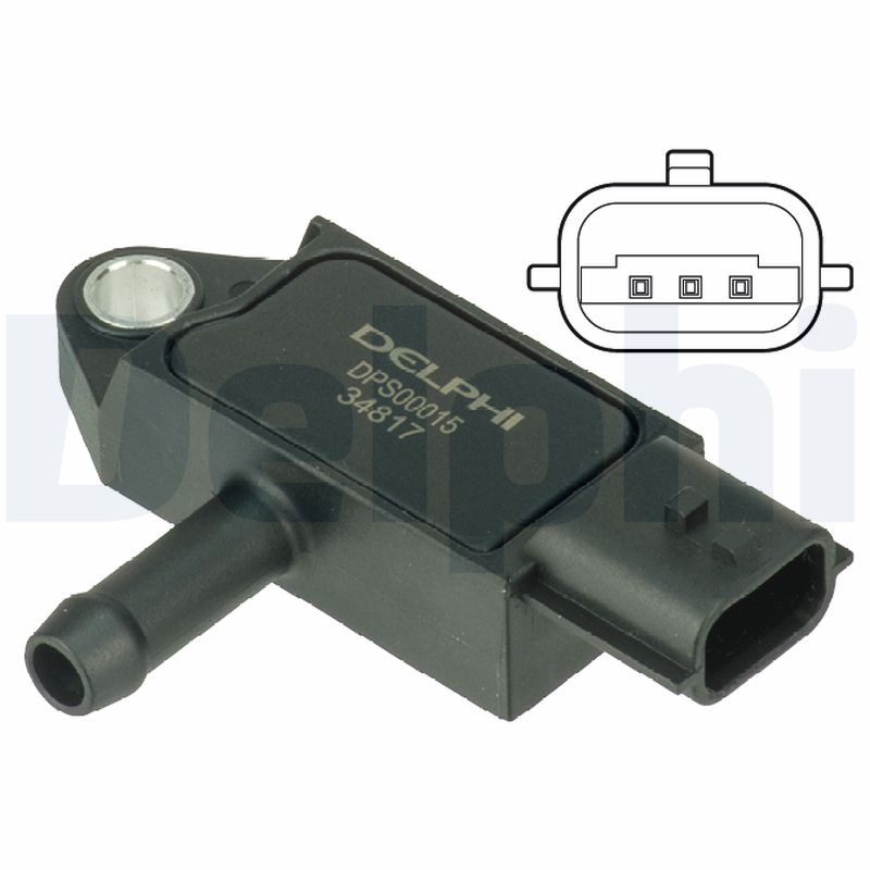 DELPHI Sensor,udstødningstryk dps00015 for VAUXHALL OPEL INFINITI NISSAN RENAULT DACIA