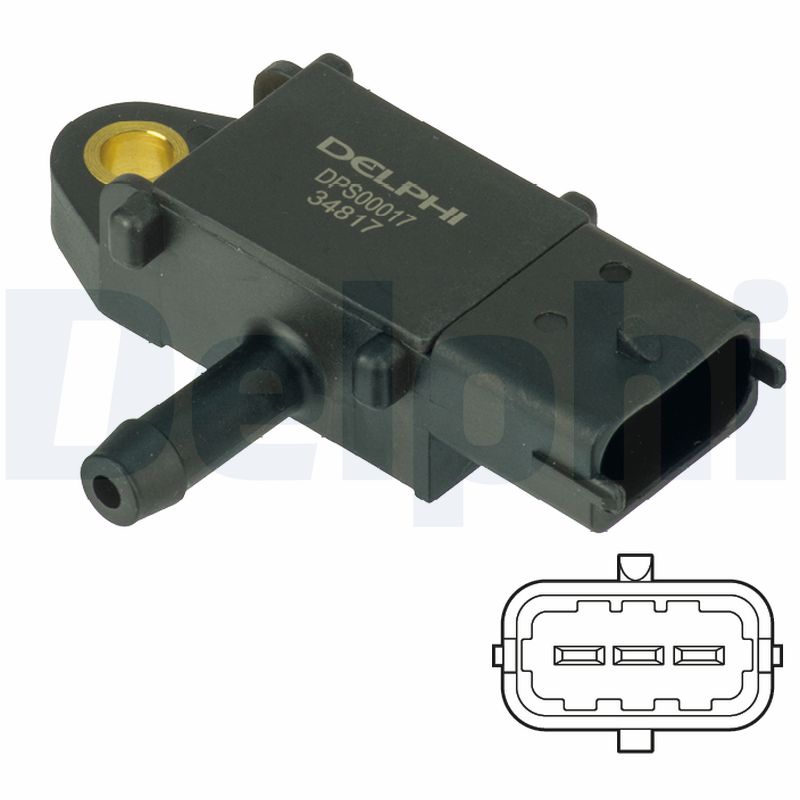 DELPHI Sensor,udstødningstryk dps00017 for OPEL GENERAL MOTORS