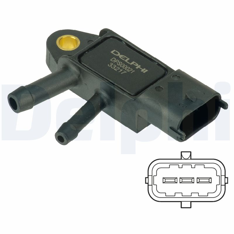 DELPHI Sensor,udstødningstryk dps00021 for VOLVO MERCEDES-BENZ