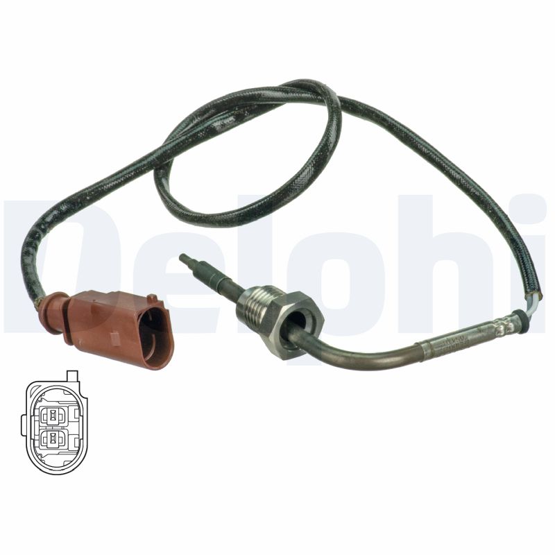 DELPHI Sensor, udstødningsgastemperatur ts30076 for VW