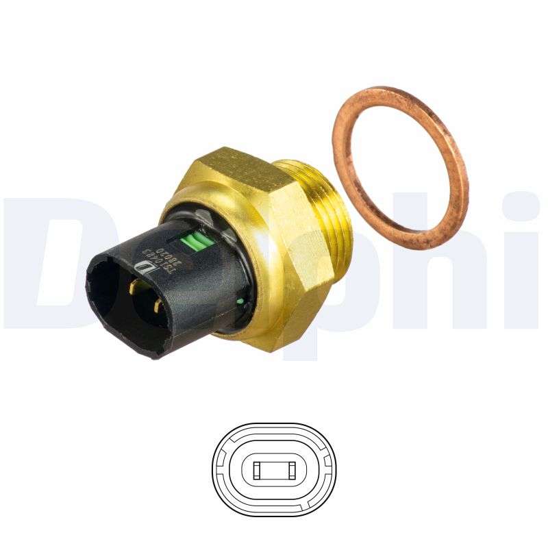 DELPHI Sensor, kølevæsketemp. ts10483 for RENAULT