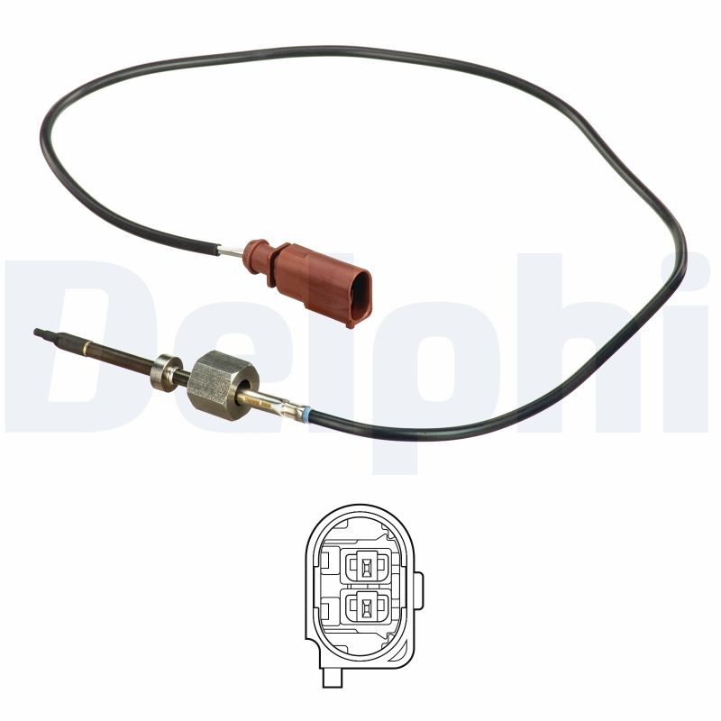 DELPHI Sensor, udstødningsgastemperatur ts30252 for VW