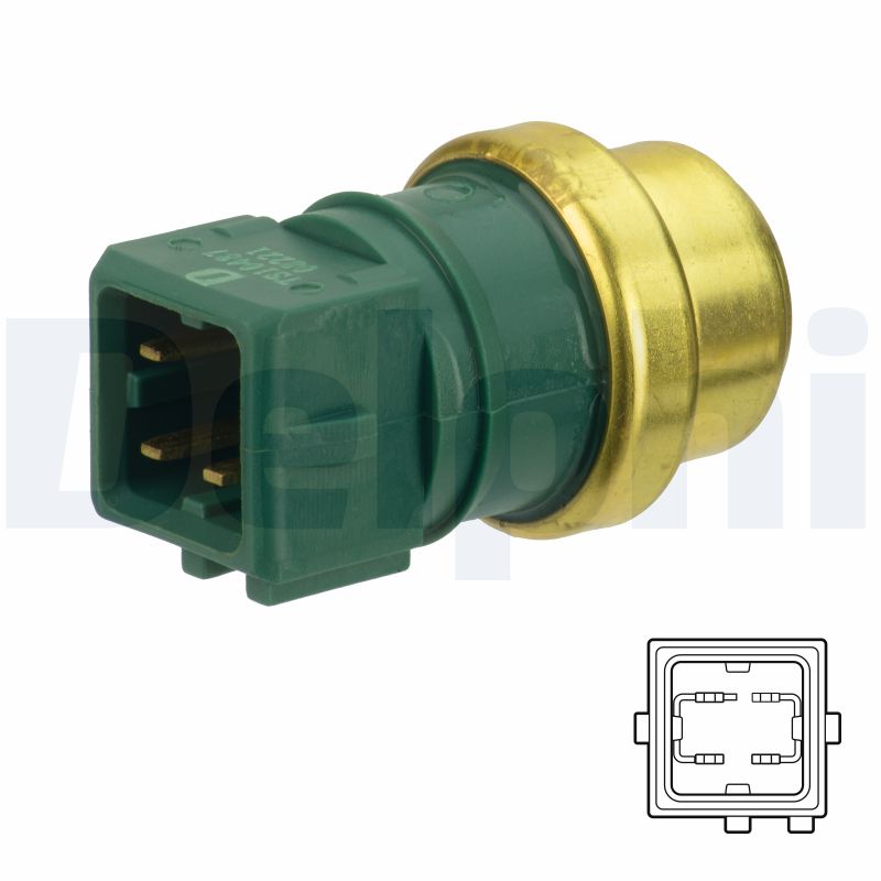 DELPHI Sensor, kølevæsketemp. ts10487 for RENAULT