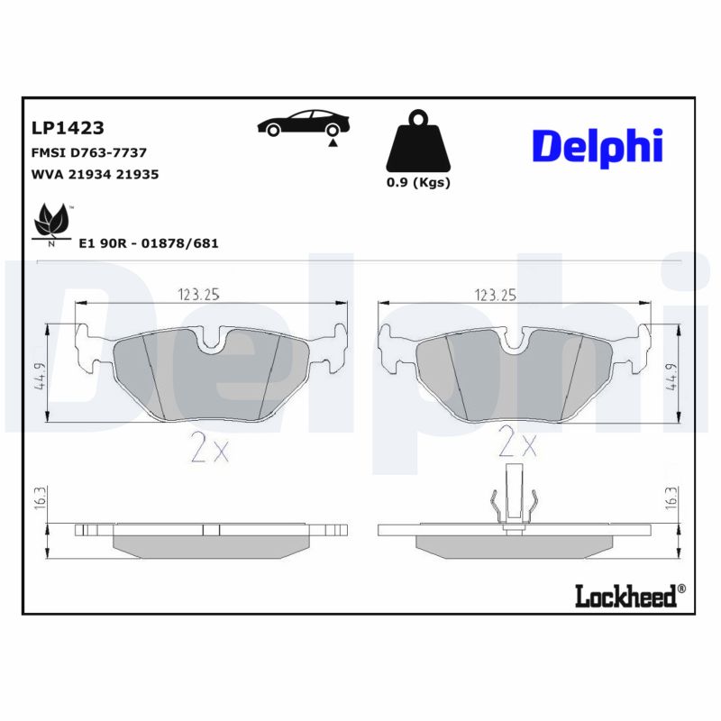 DELPHI Bremseklodser lp1423 for ROVER SAAB BMW BMW (BRILLIANCE) ROEWE (SAIC)