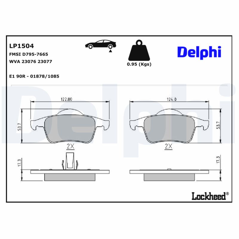 DELPHI Bremseklodser lp1504 for VOLVO