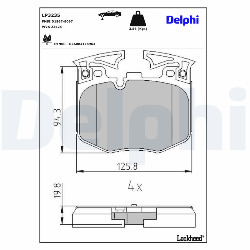 DELPHI Bremseklodser lp3235 for BMW BMW (BRILLIANCE) TOYOTA