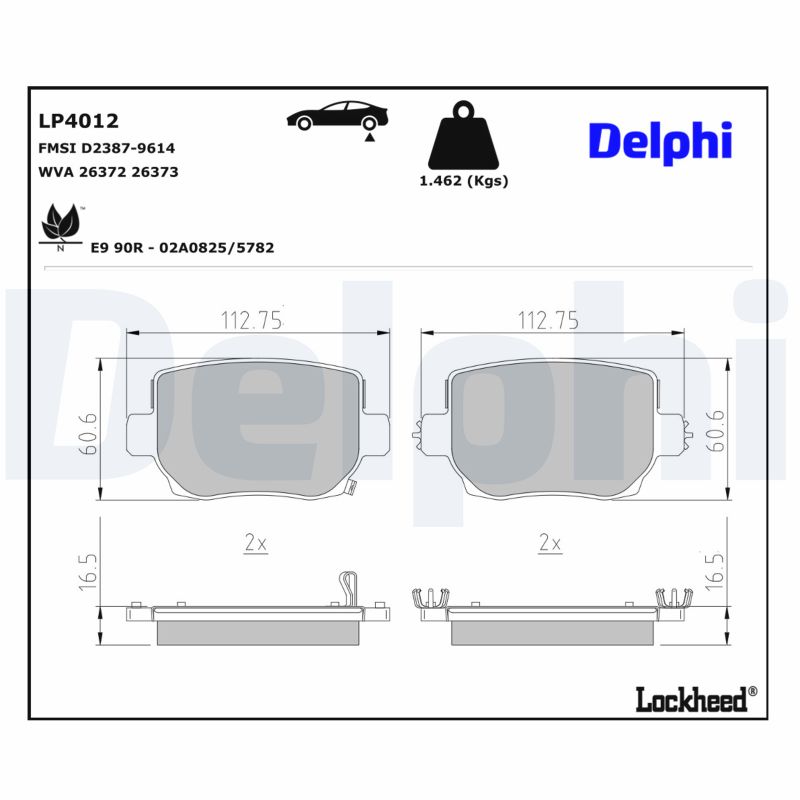 DELPHI Bremseklodser lp4012 for TESLA