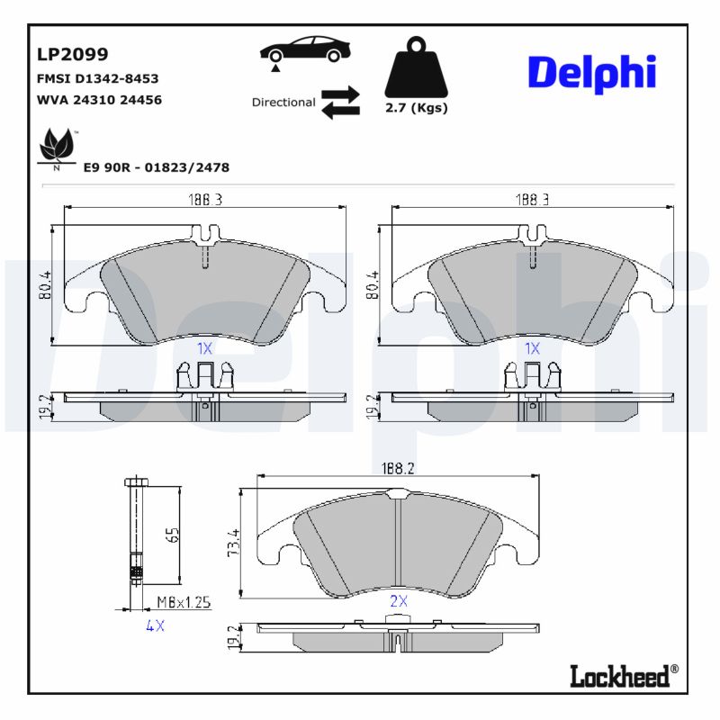 DELPHI Bremseklodser lp2099 for MERCEDES-BENZ BEIJING BENZ (BBDC)