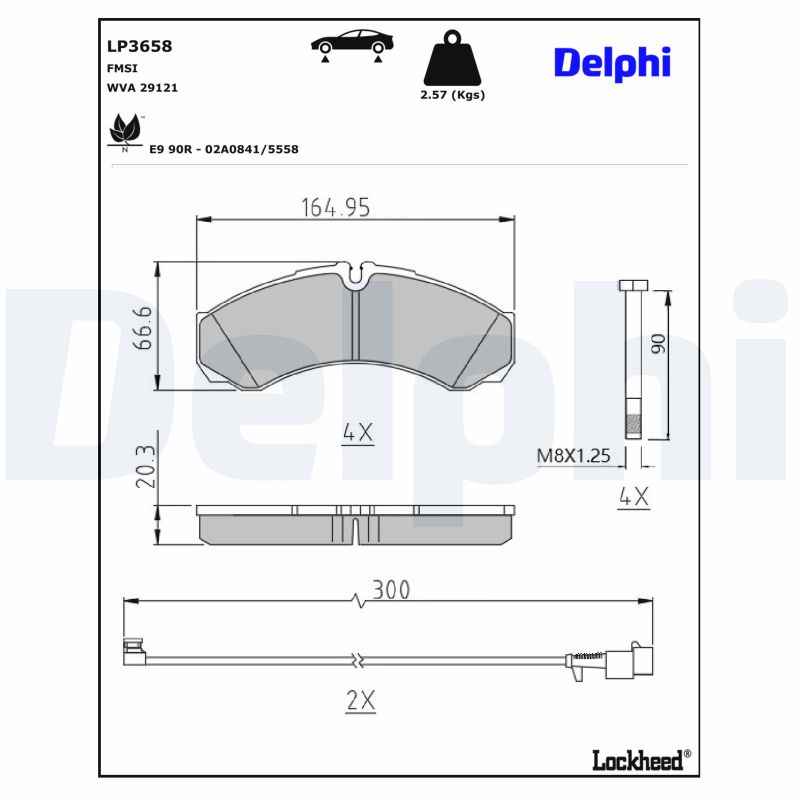 DELPHI Bremseklodser lp3658 for IVECO