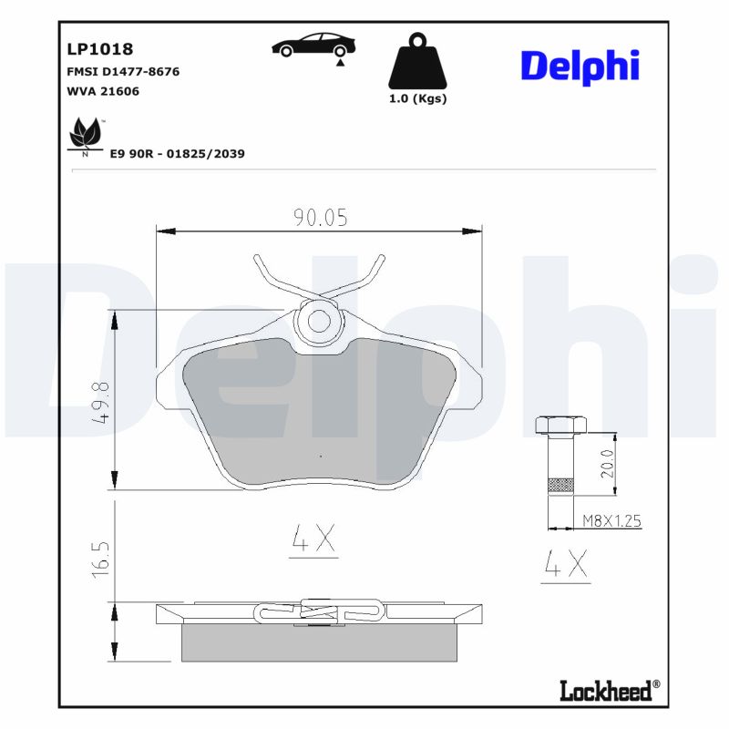 DELPHI Bremseklodser lp1018 for LANCIA ALFA ROMEO