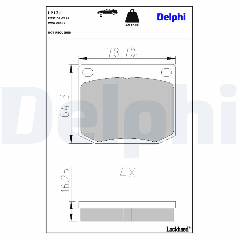 DELPHI Bremseklodser lp131 for SAAB