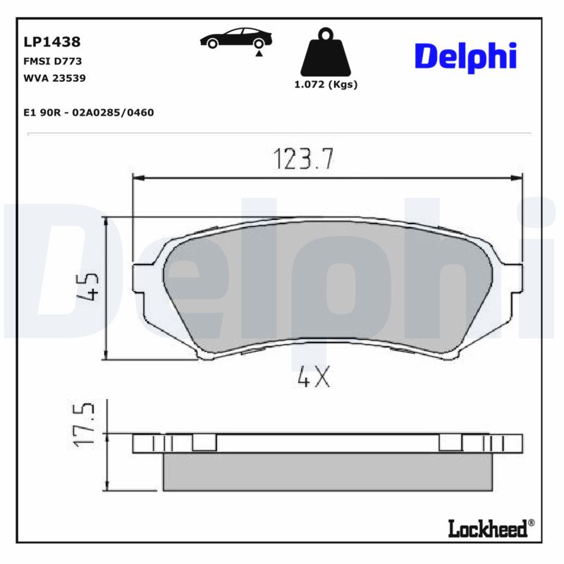 DELPHI Bremseklodser lp1438 for LEXUS TOYOTA