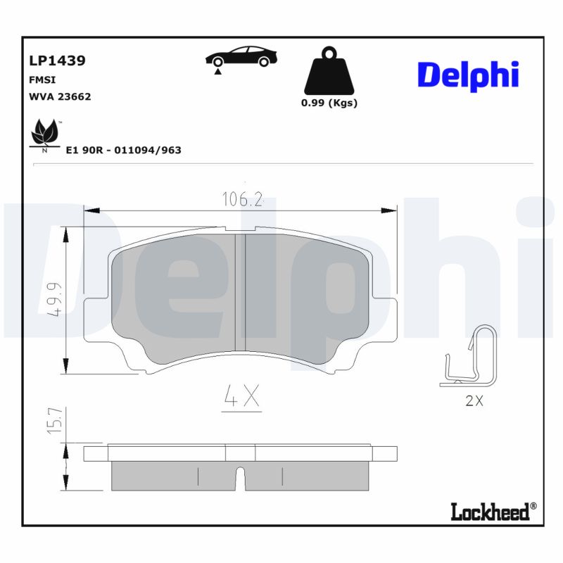 DELPHI Bremseklodser lp1439 for WULING (SGMW) SUZUKI