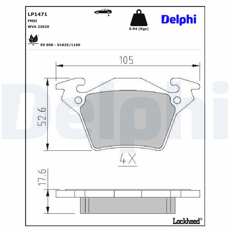 DELPHI Bremseklodser lp1471 for MERCEDES-BENZ
