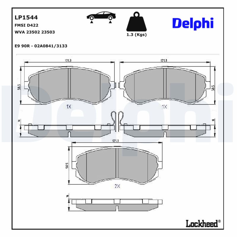 DELPHI Bremseklodser lp1544 for NISSAN