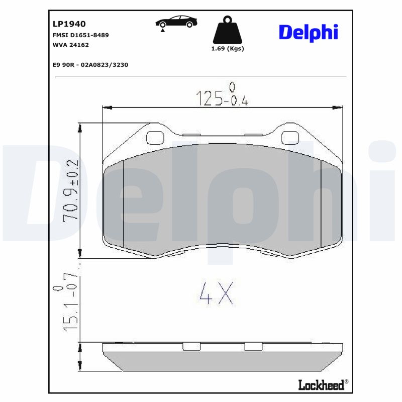 DELPHI Bremseklodser lp1940 for RENAULT ALPINE