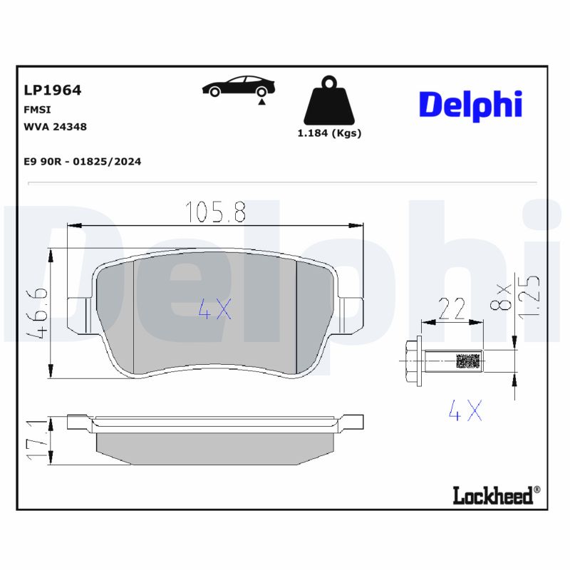 DELPHI Bremseklodser lp1964 for FIAT