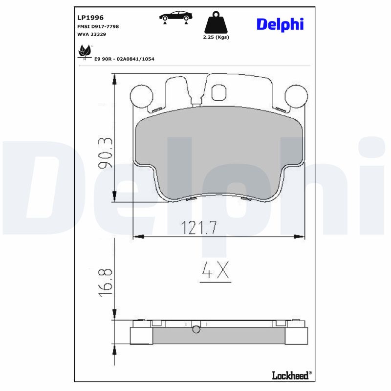 DELPHI Bremseklodser lp1996 for PORSCHE