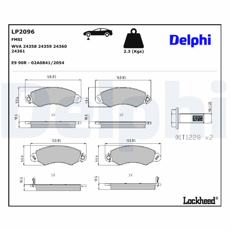 DELPHI Bremseklodser lp2096 for LDV MAXUS