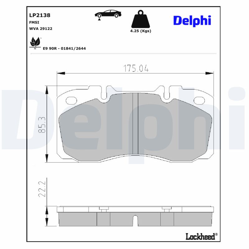 DELPHI Bremseklodser lp2138 for IVECO