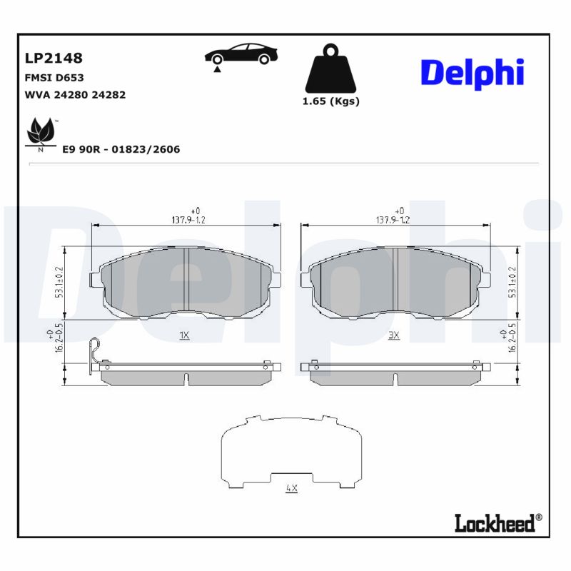 DELPHI Bremseklodser lp2148 for SUZUKI RENAULT