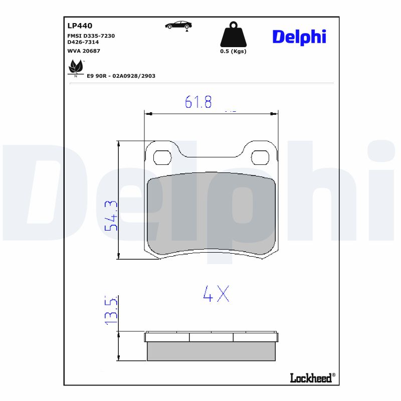 DELPHI Bremseklodser lp440 for MERCEDES-BENZ