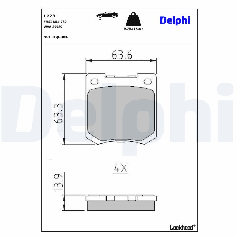 DELPHI Bremseklodser lp45 for FORD GENERAL MOTORS ROVER