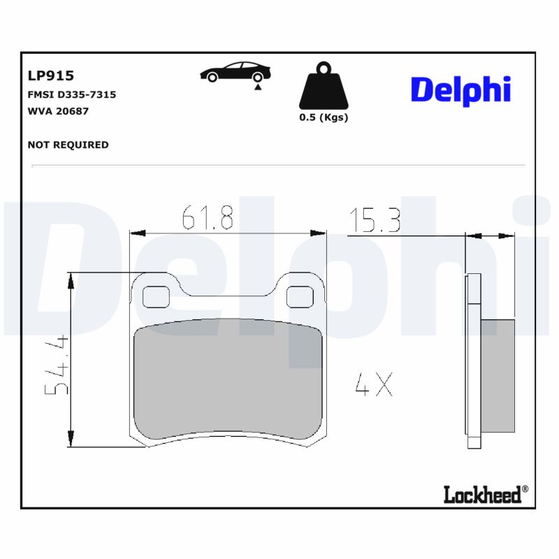 DELPHI Bremseklodser lp915 for MERCEDES-BENZ