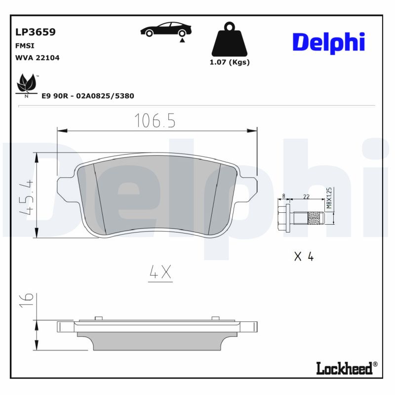 DELPHI Bremseklodser lp3659 for RENAULT NISSAN