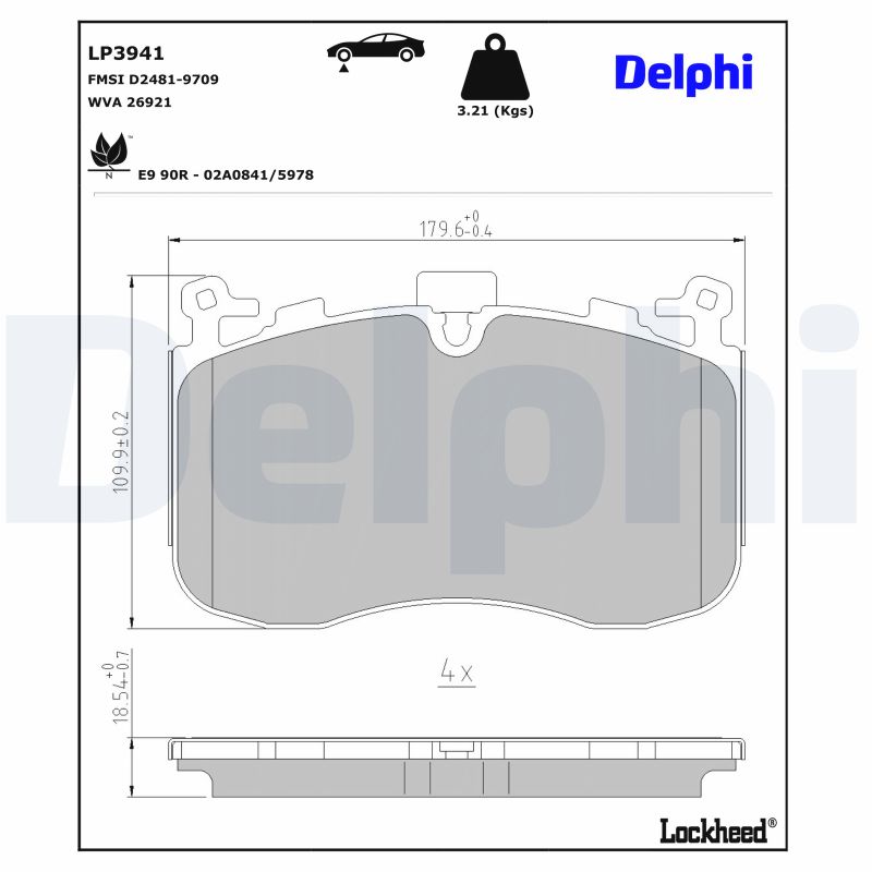 DELPHI Bremseklodser lp3941 for BMW