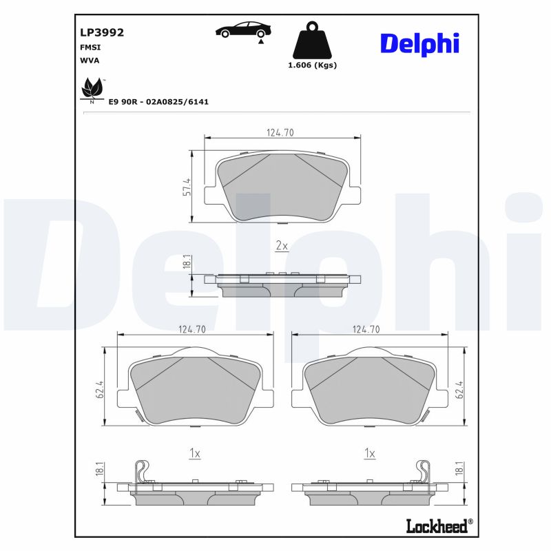 DELPHI Bremseklodser lp3992 for POLESTAR ZEEKR