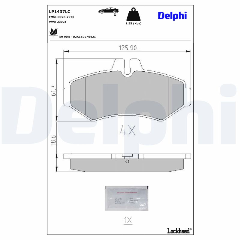 DELPHI Bremseklodser lp1437lc for MERCEDES-BENZ VW