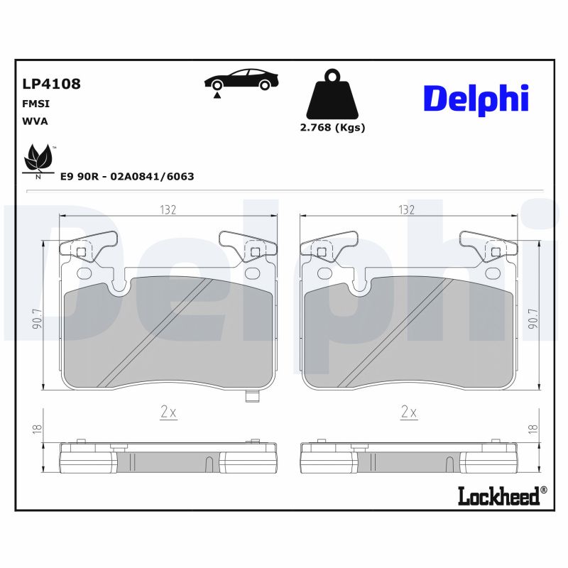 DELPHI Bremseklodser lp4108 for BYD