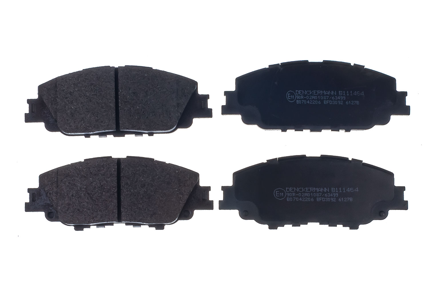 DENCKERMANN Bremseklodser B111464 foraksel for TOYOTA