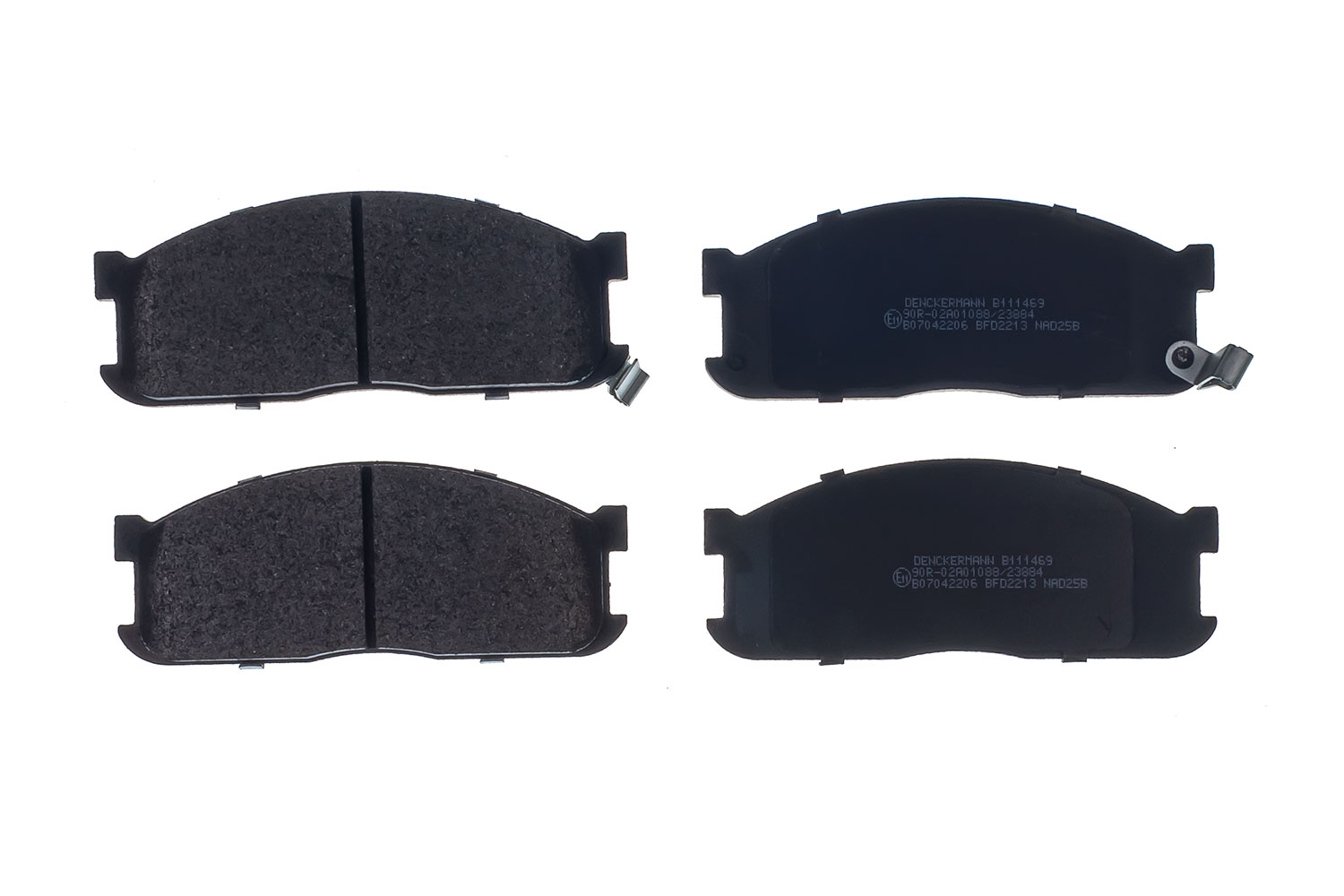 DENCKERMANN Bremseklodser B111469 foraksel for KIA