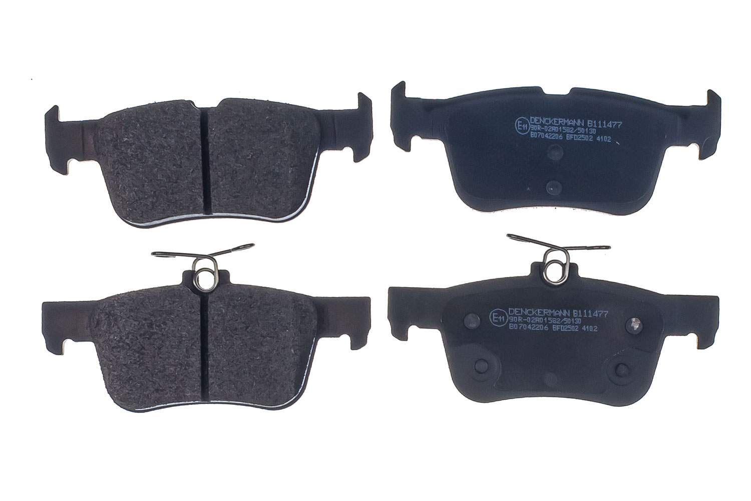 DENCKERMANN Bremseklodser B111477 bagaksel for FORD